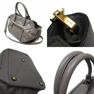 Miu Miu bag shoulder gold gray leather handbag